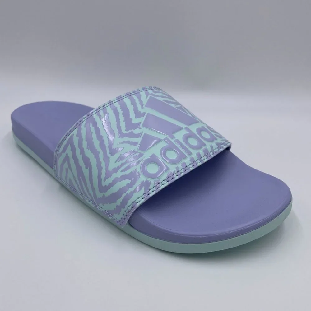 Adidas Adilette Comfort Violet / Mint Womens Slides - Picture 7 of 8